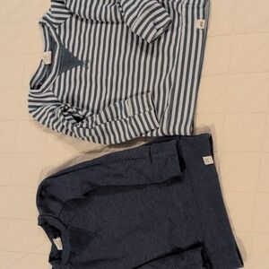 Lulu + Roo Terry Sweatshirt Bundle of 2 in Nvy and Stripes Size 2T